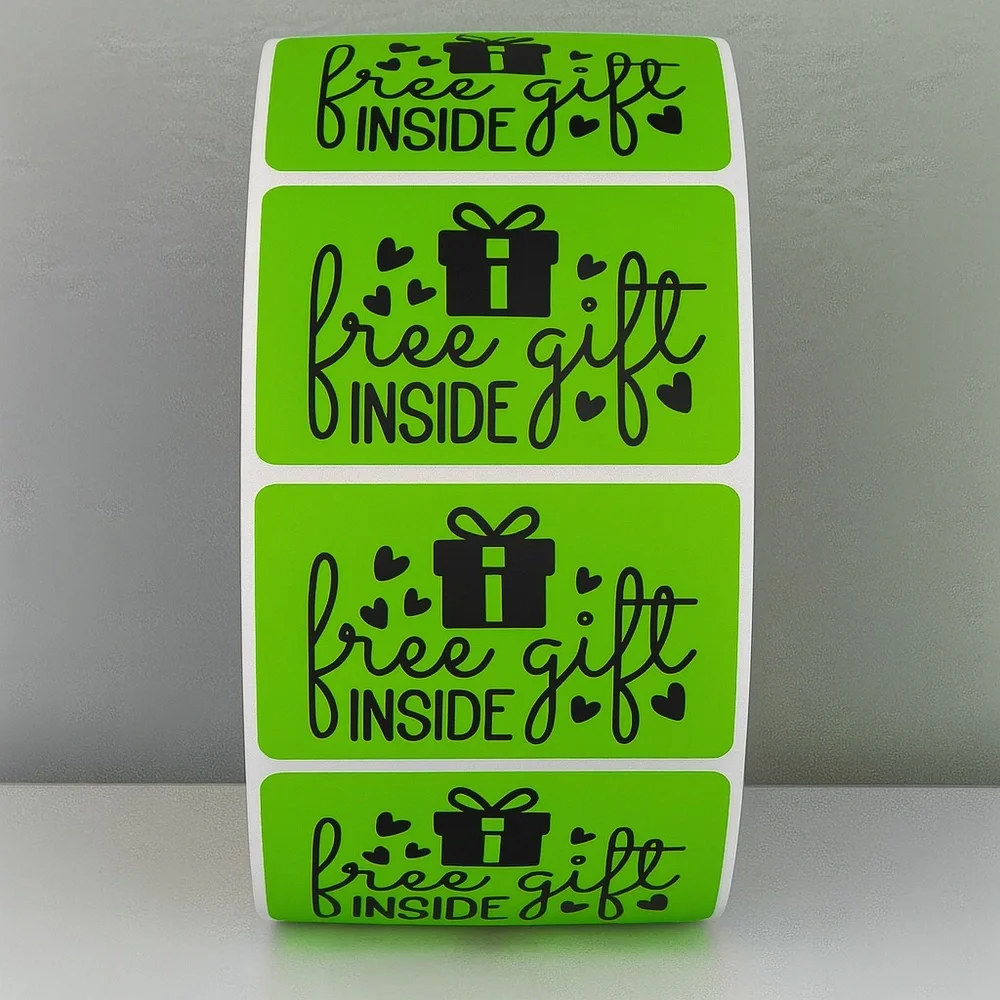 Free Gift Inside Stickers – Cute Labels for Packaging and Small Business